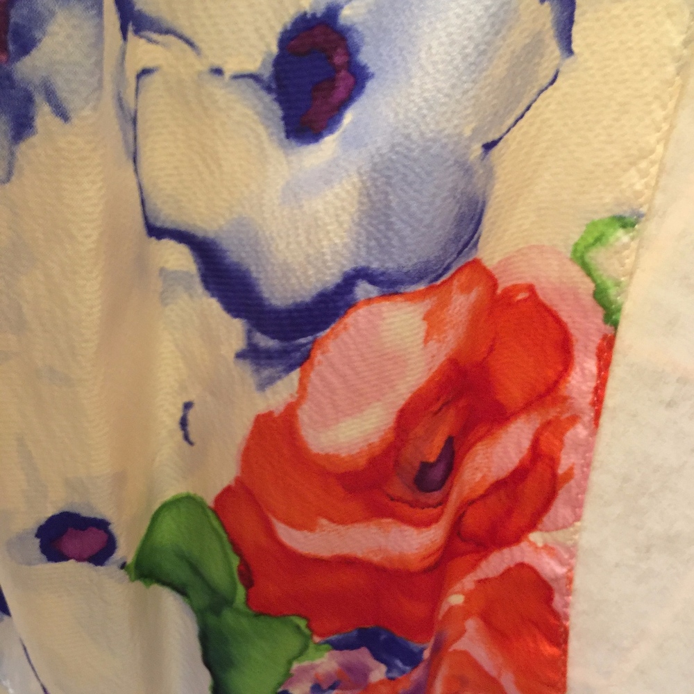 Beautiful floral silk scarf